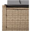 Dubbel solsäng med dynor beige konstrotting vidaXL – miniatyr 7