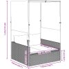 Dubbel solsäng med tak och dynor beige konstrotting vidaXL – miniatyr 8