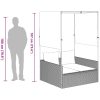Dubbel solsäng med tak och dynor beige konstrotting vidaXL – miniatyr 9
