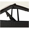 Dubbel solsäng med tak och gardiner Svart vidaXL 203 x 128 x 202 cm – miniatyr 8