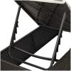 Dubbel solsäng med tak och gardiner Svart vidaXL 203 x 128 x 202 cm – miniatyr 9
