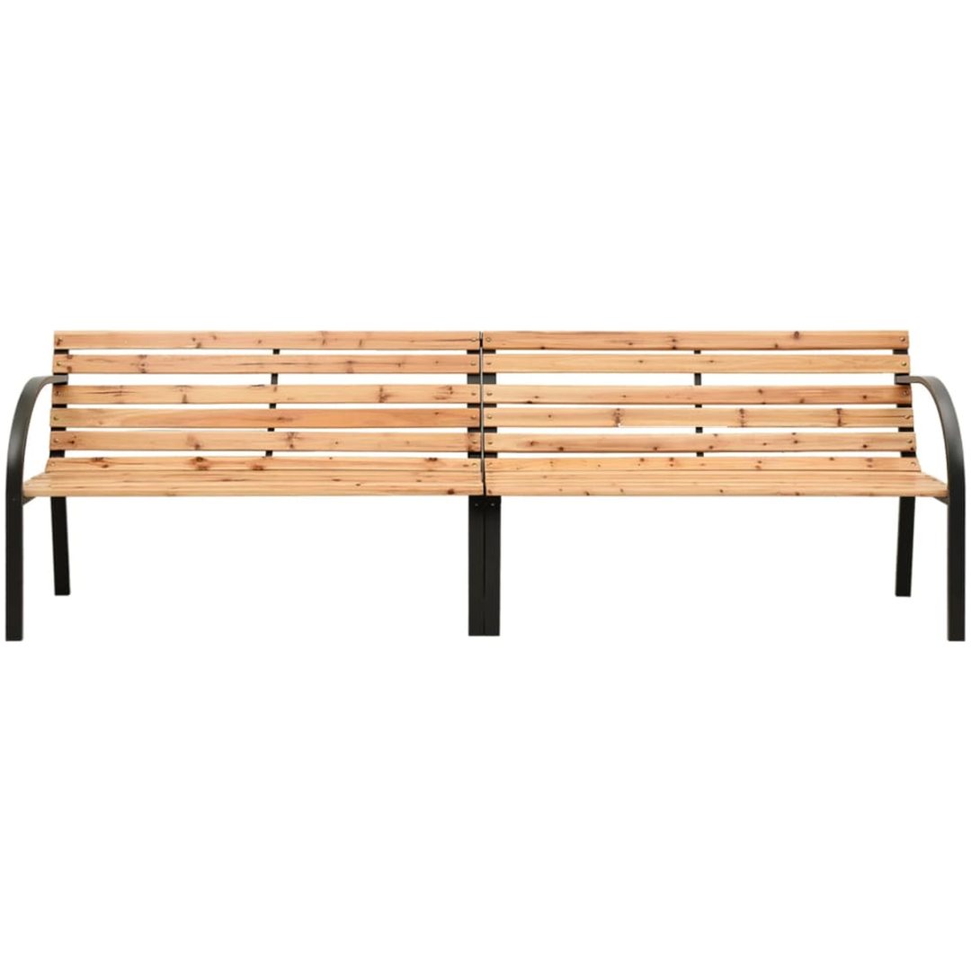 Dubbelbänk massivt granträ vidaXL 225 cm – bild 2
