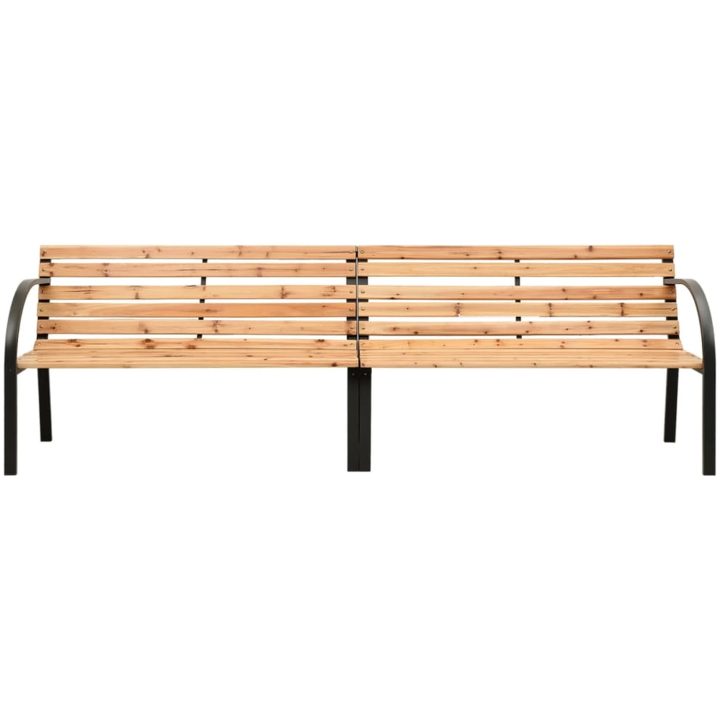 Dubbelbänk massivt granträ vidaXL 225 cm – bild 2
