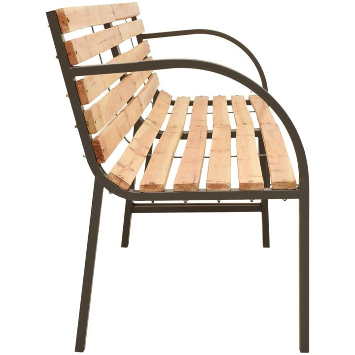 Dubbelbänk massivt granträ vidaXL 225 cm – bild 3