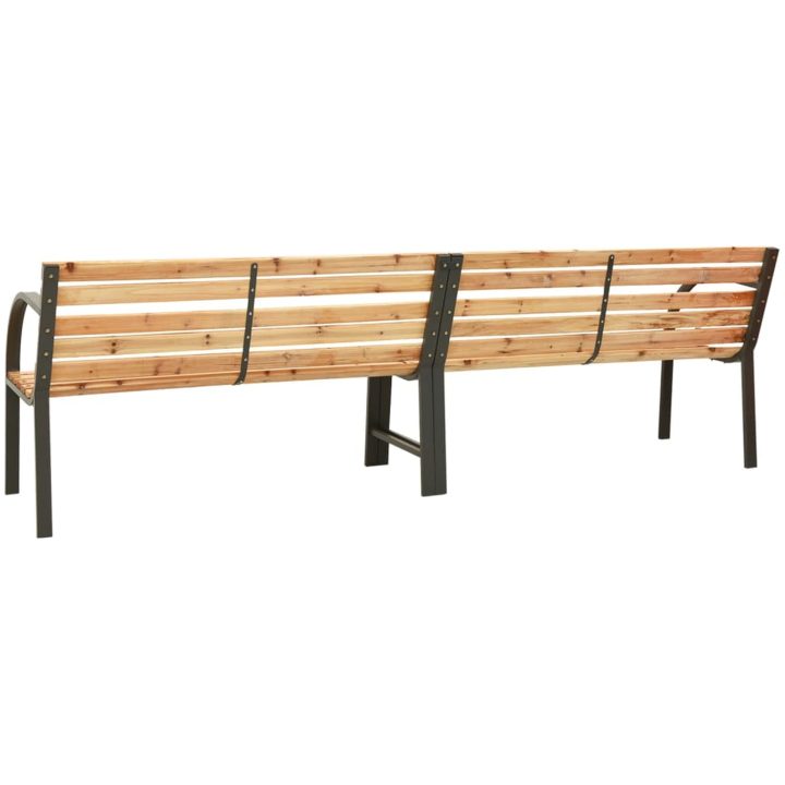 Dubbelbänk massivt granträ vidaXL 225 cm – bild 4
