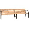 Dubbelbänk massivt granträ vidaXL 225 cm – miniatyr 1