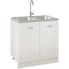 Dubbla diskhoar silver m rostfritt stål vidaXL 800 x 500 x 155 mm – miniatyr 3