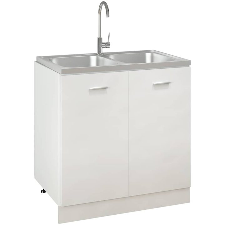 Dubbla diskhoar silver m rostfritt stål vidaXL 800 x 500 x 155 mm – bild 3