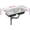 Dubbla diskhoar silver m rostfritt stål vidaXL 800 x 500 x 155 mm – miniatyr 10