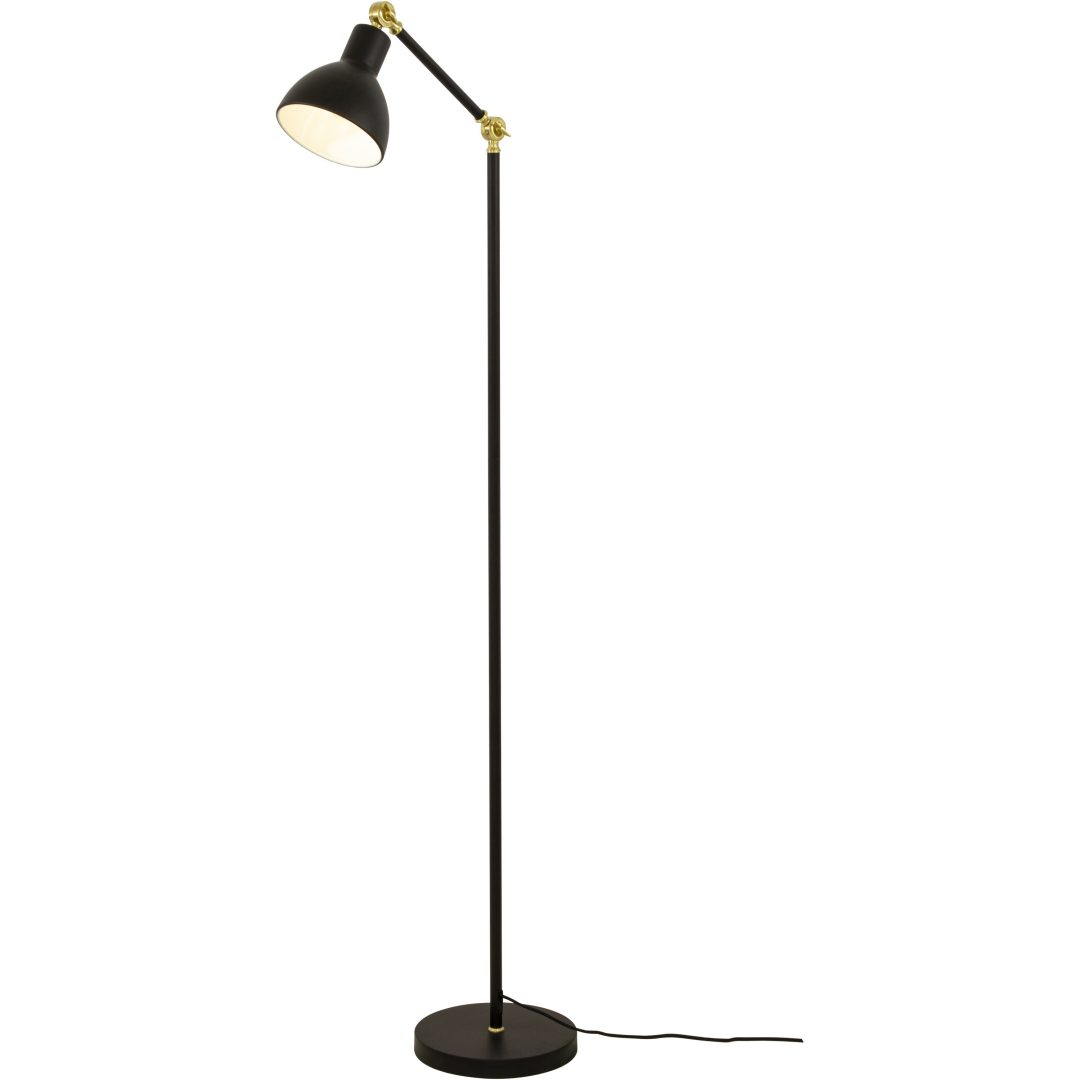 Dublin Golvlampa, Svart/matt Mässing ANETA HOME Sockel E27 Svart /Matt Mässing