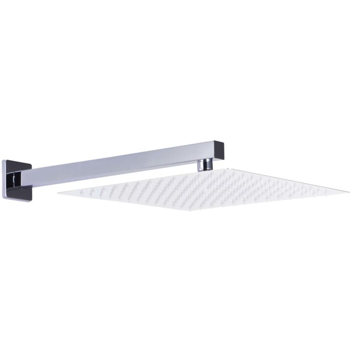 Duscharm fyrkantig rostfritt stål 201 silver vidaXL 30 cm – bild 2