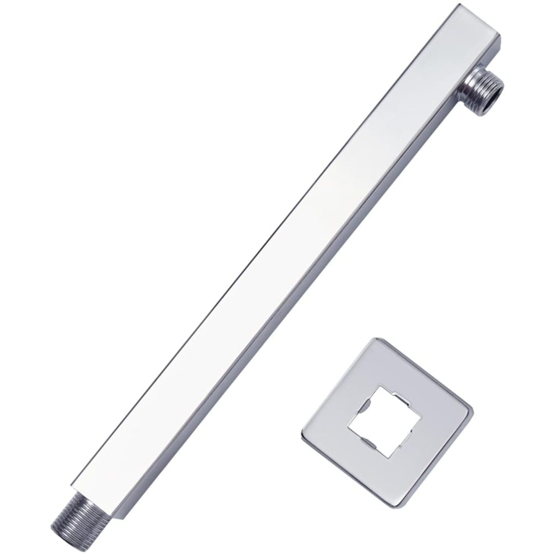 Duscharm fyrkantig rostfritt stål 201 silver vidaXL 30 cm – bild 4