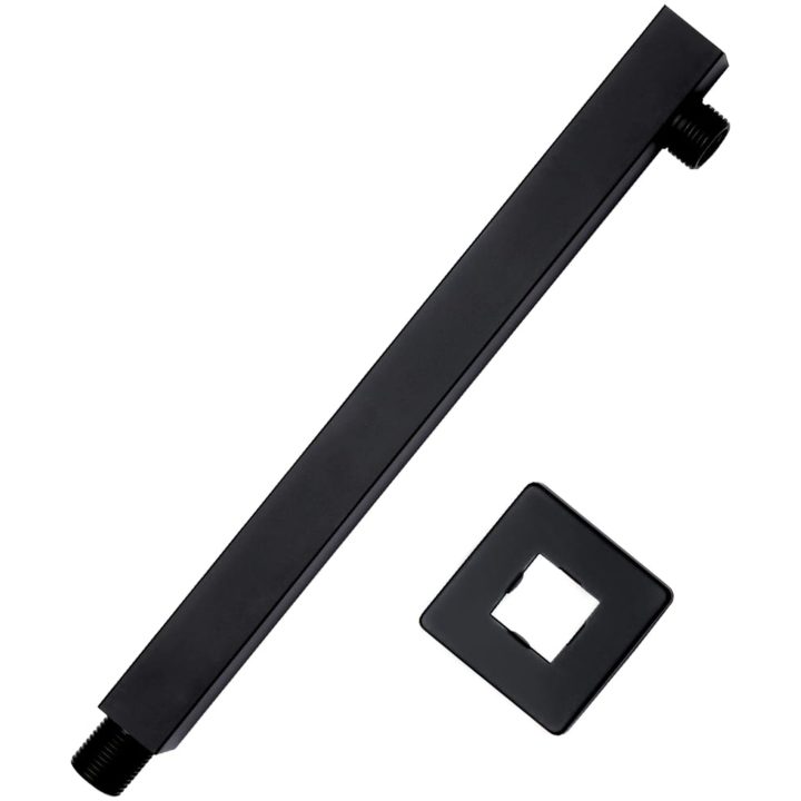 Duscharm fyrkantig rostfritt stål 201 svart vidaXL 30 cm – bild 4