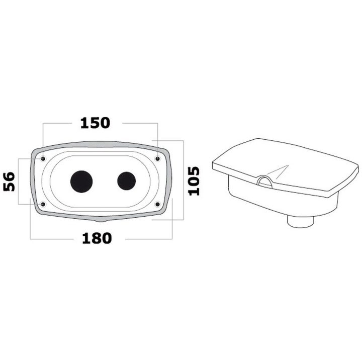 Duschbox New Edge 2 5 m Förkromad Mässing ASA-plast Osculati – bild 2
