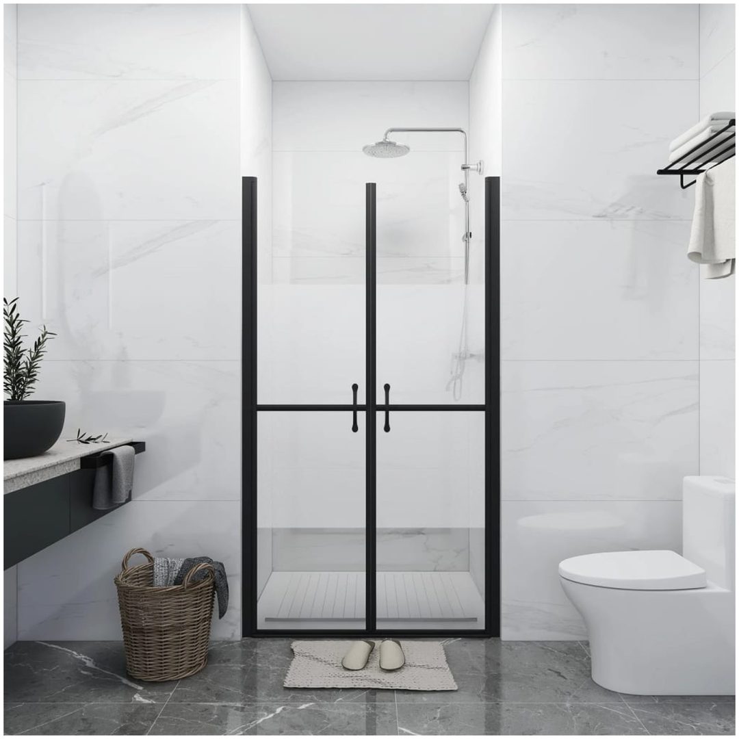 Duschdörr halvfrostad ESG (73-76)x190 cm vidaXL 76 x 190 cm