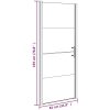 Duschdörr halvfrostat härdat glas svart vidaXL 81 x 195 cm – miniatyr 7