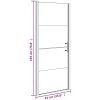 Duschdörr halvfrostat härdat glas svart vidaXL 91 x 195 cm – miniatyr 7