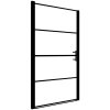 Duschdörr härdat glas frostat svart vidaXL 81 x 195 cm – miniatyr 2