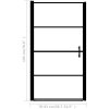 Duschdörr härdat glas frostat svart vidaXL 81 x 195 cm – miniatyr 5