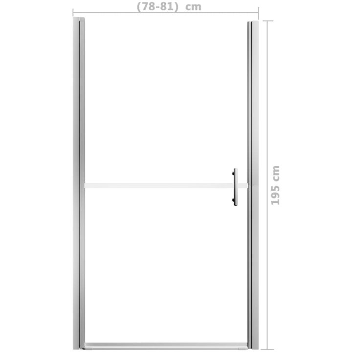 Duschdörr härdat glas frostat vidaXL 81 x 195 cm – bild 5