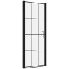 Duschdörr härdat glas svart vidaXL 81 x 195 cm – miniatyr 2