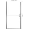 Duschdörr härdat glas vidaXL 81 x 195 cm – miniatyr 5