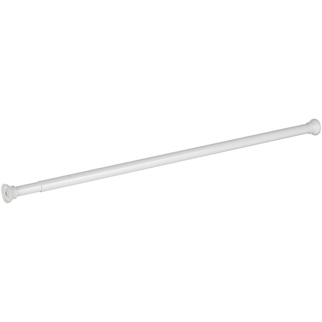 Duschdraperistång Rak Vit Aluminium CORAM DUSCHSTÅNG 28 125-220 CM VIT – bild 2