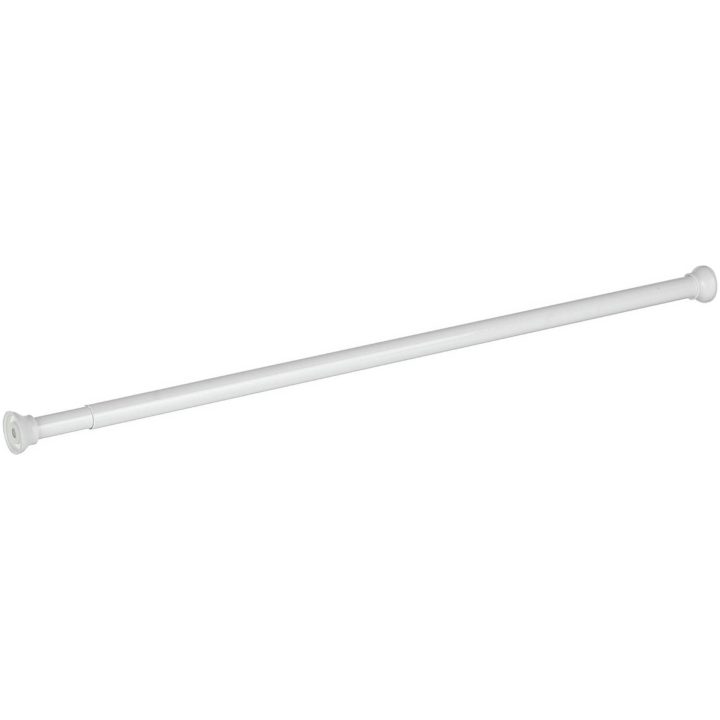 Duschdraperistång Rak Vit Aluminium CORAM DUSCHSTÅNG 28 125-220 CM VIT – bild 2