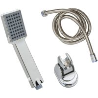 Duschhandtag med 1,5 m slang krom vidaXL