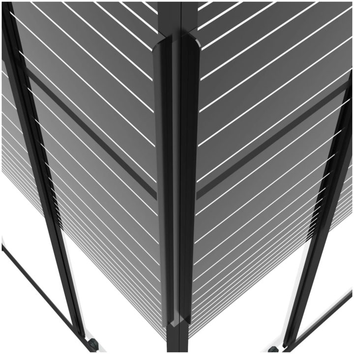 Duschkabin ränder ESG svart vidaXL 90 x 70 x 180 cm – bild 9