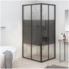 Duschkabin ränder ESG svart vidaXL 90 x 70 x 180 cm – miniatyr 1