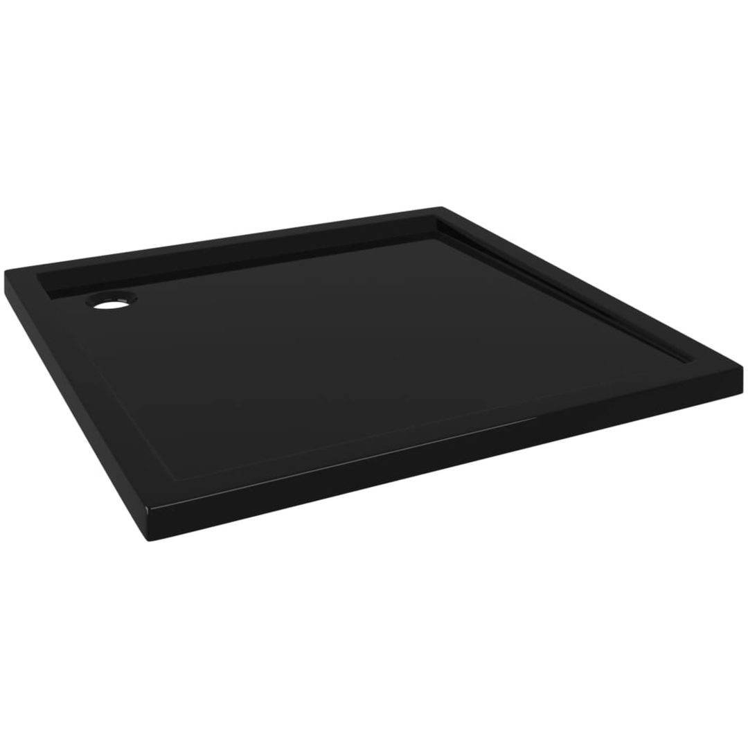 Duschkar fyrkantigt ABS svart vidaXL 80 x 80 cm – bild 2