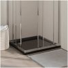 Duschkar fyrkantigt ABS svart vidaXL 80 x 80 cm – miniatyr 1