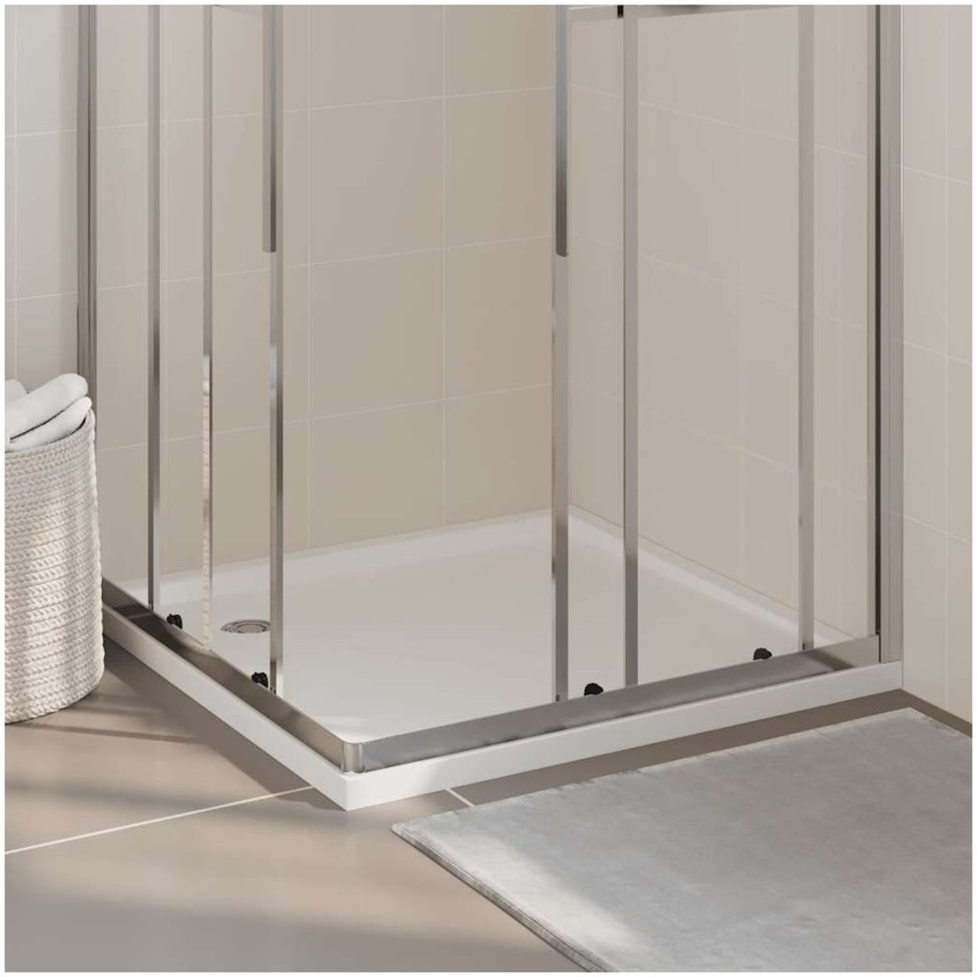 Duschkar fyrkantigt ABS vidaXL 90 x 90 cm