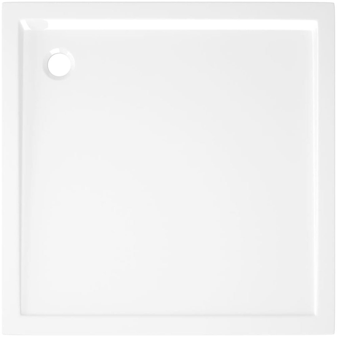 Duschkar fyrkantigt ABS vit vidaXL 80 x 80 cm – bild 5