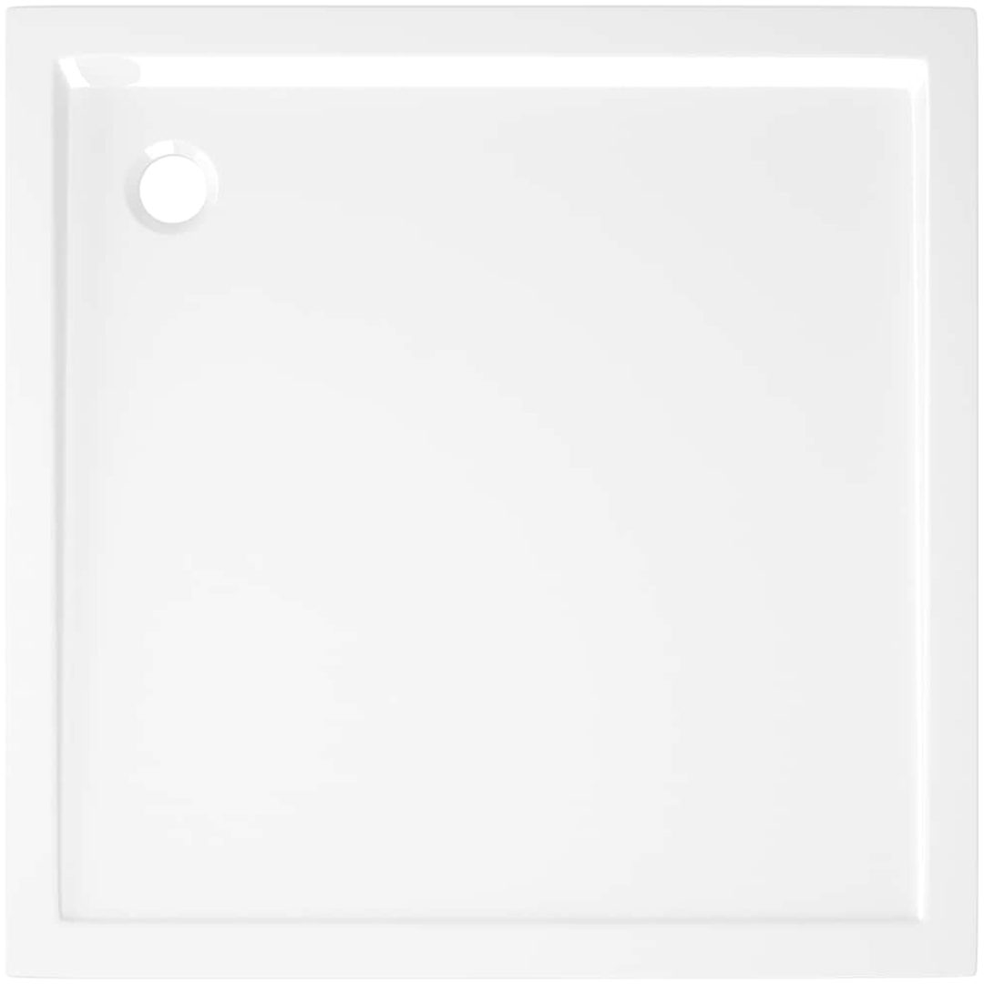 Duschkar fyrkantigt ABS vit vidaXL 80 x 80 cm – bild 6