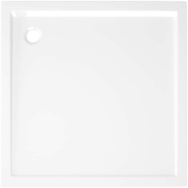 Duschkar fyrkantigt ABS vit vidaXL 80 x 80 cm – bild 6