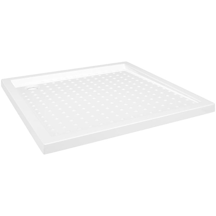 Duschkar med prickar vit ABS vidaXL 80 x 80 x 4 cm – bild 2