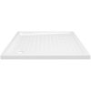 Duschkar med prickar vit ABS vidaXL 80 x 80 x 4 cm – miniatyr 4