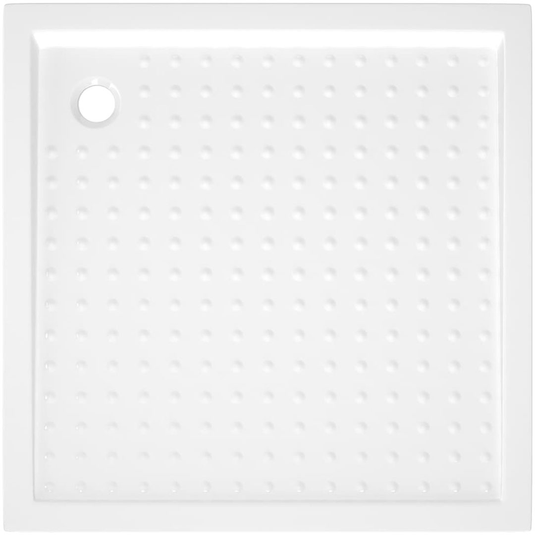 Duschkar med prickar vit ABS vidaXL 80 x 80 x 4 cm – bild 5