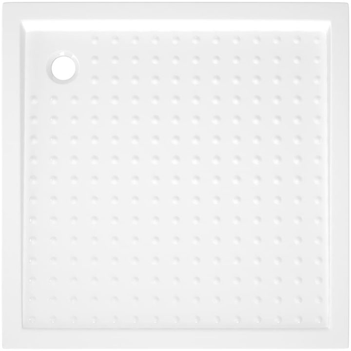 Duschkar med prickar vit ABS vidaXL 80 x 80 x 4 cm – bild 5