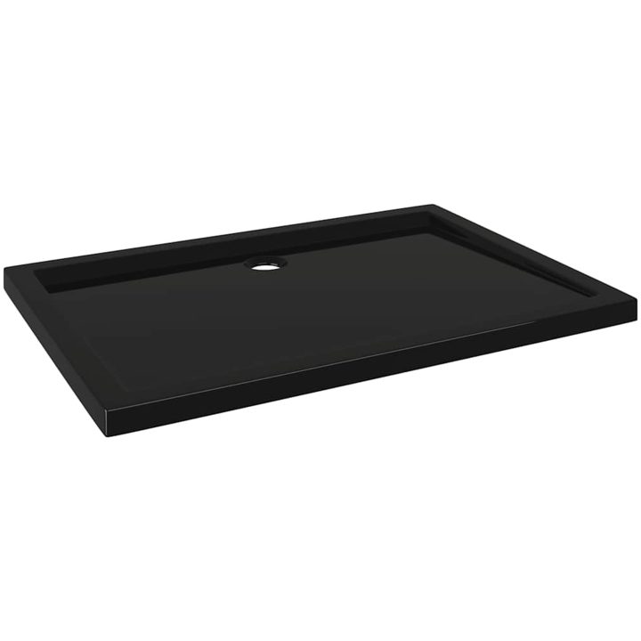 Duschkar rektangulärt ABS svart vidaXL 70 x 100 cm – bild 2
