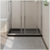 Duschkar rektangulärt ABS svart vidaXL 70 x 100 cm – miniatyr 3