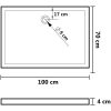 Duschkar rektangulärt ABS svart vidaXL 70 x 100 cm – miniatyr 8