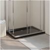 Duschkar rektangulärt ABS svart vidaXL 70 x 100 cm – miniatyr 1