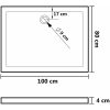 Duschkar rektangulärt ABS vidaXL 80 x 100 cm – miniatyr 8