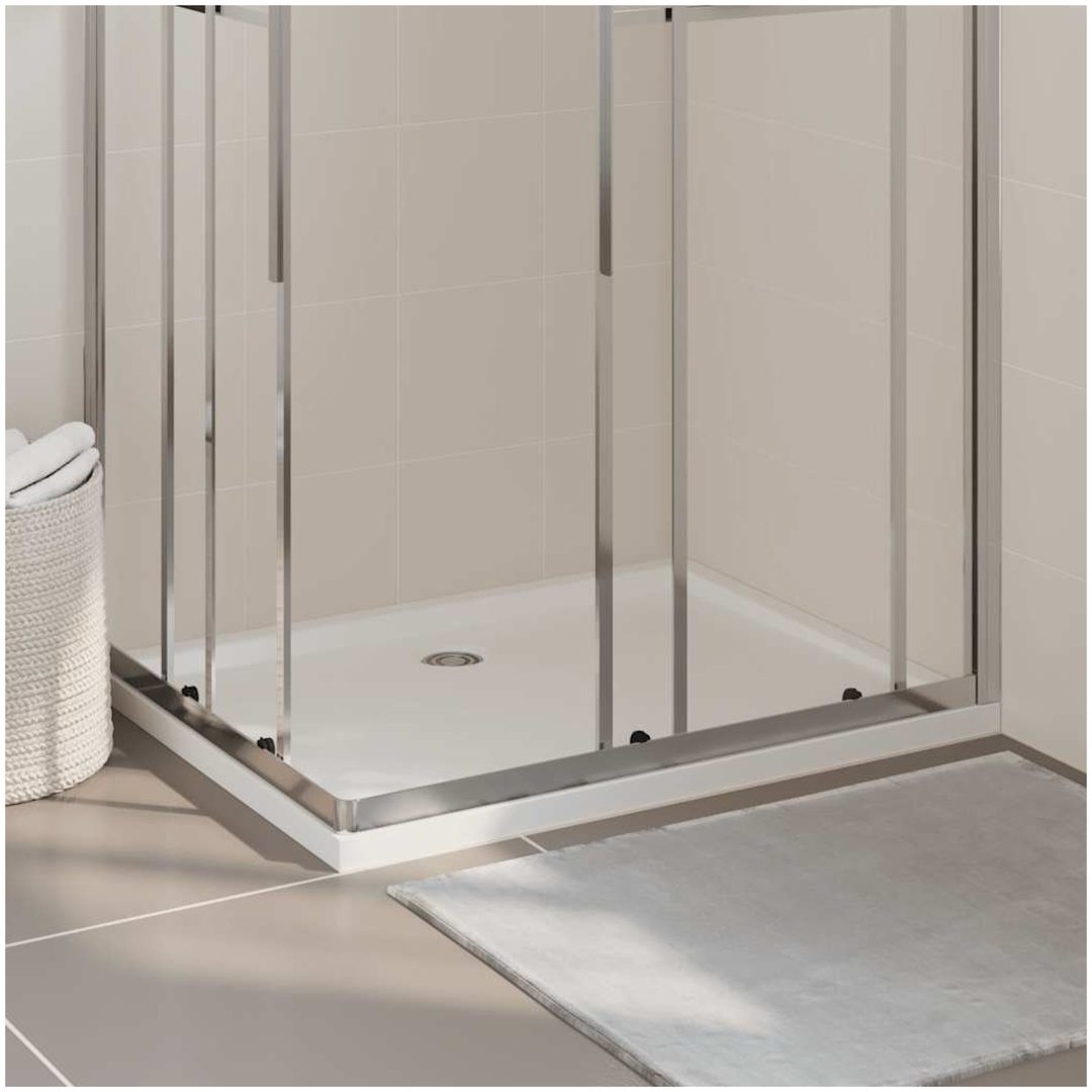 Duschkar rektangulärt ABS vidaXL 80 x 100 cm