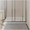 Duschkar rektangulärt ABS vit vidaXL 80 x 90 cm – miniatyr 3