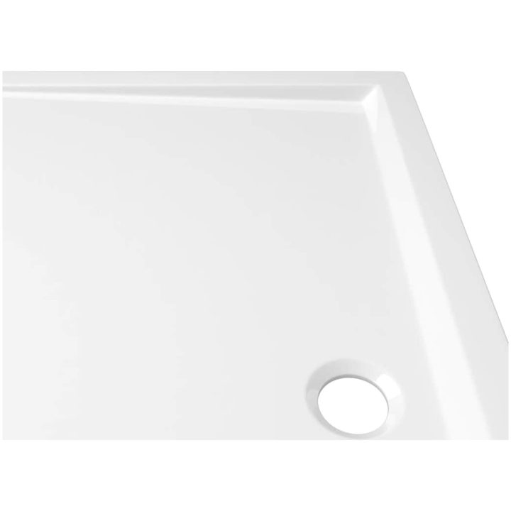 Duschkar rektangulärt ABS vit vidaXL 80 x 90 cm – bild 7