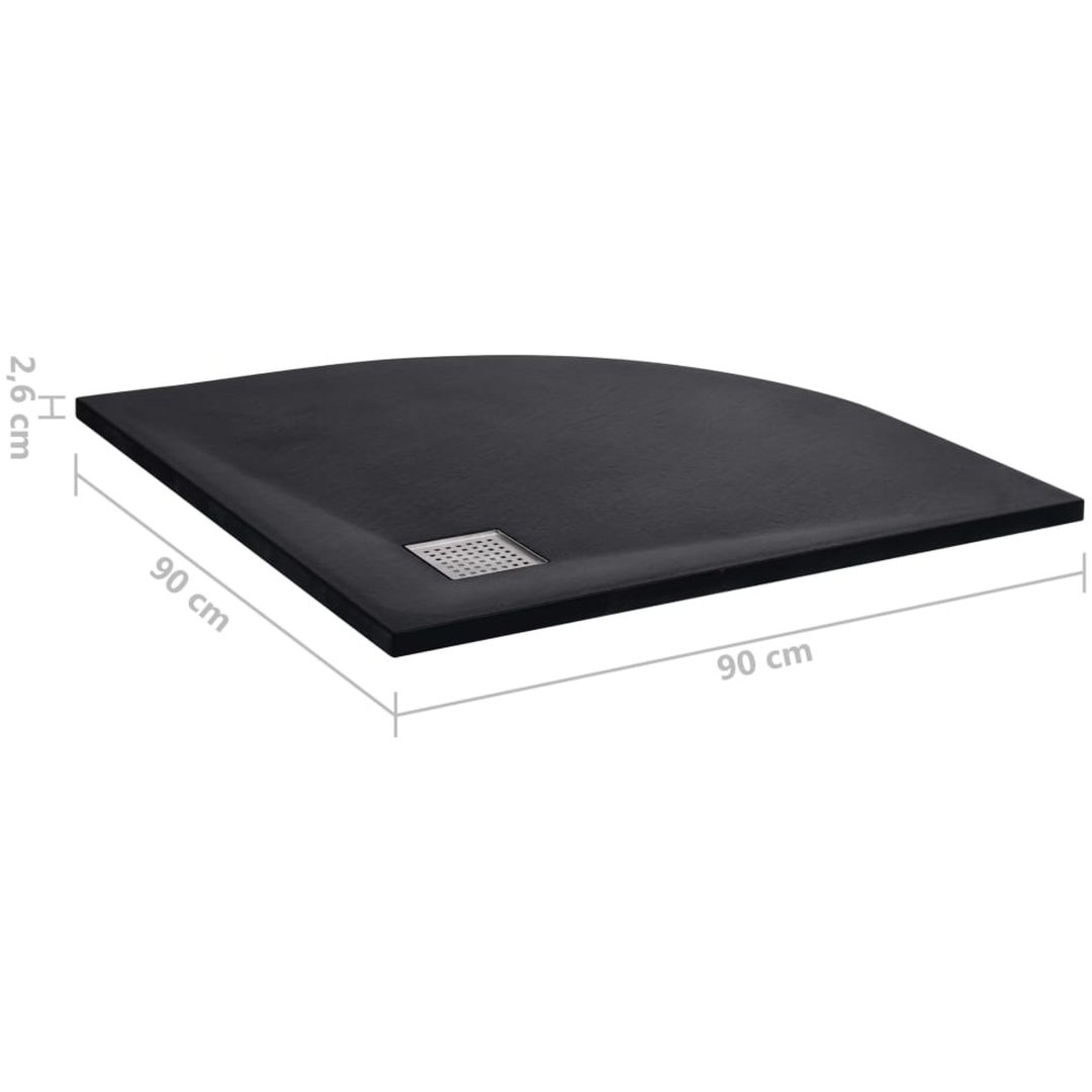 Duschkar SMC svart vidaXL – bild 7